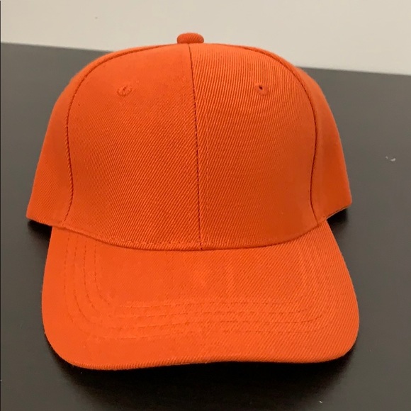 plain orange hat